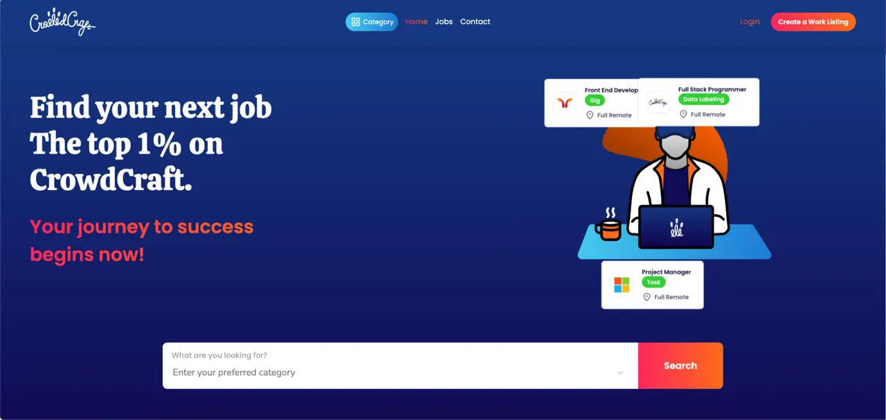 CrowdCraft platform interface